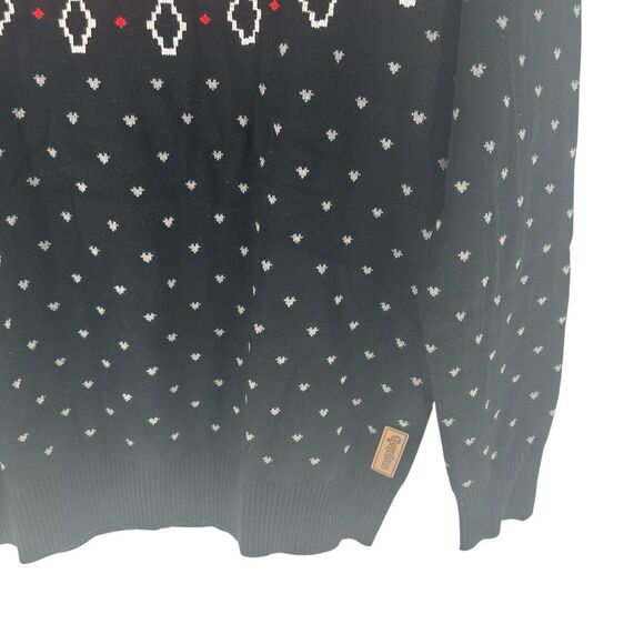 Tipsy Elves Sweater Womens Large Black Ugly Christmas Snowman Nordic Classic - Picture 10 of 16